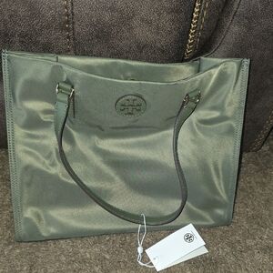Tory Burch Ella Small Nylon Palm Leaf Tote